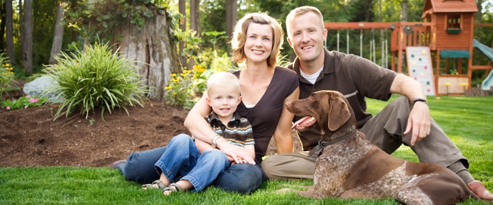 family-with -dog